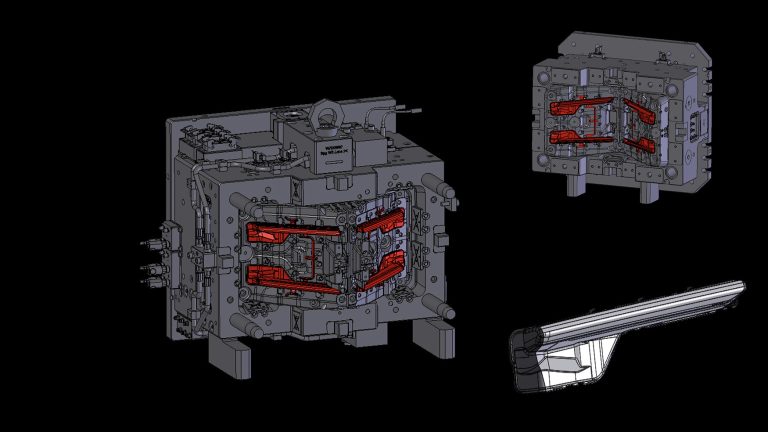 Stampo 2K ROTATIVO ROVESCIO per particolare «Fog Lens»