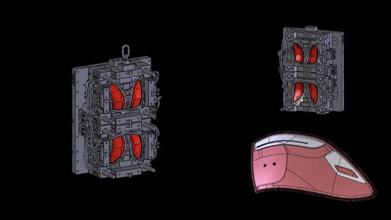 Stampo 2K ROTATIVO per particolare «Rear Lens»